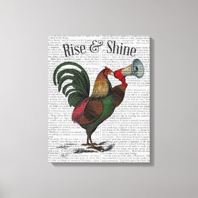 Toile Rooster avec Loudhailer (Recto)