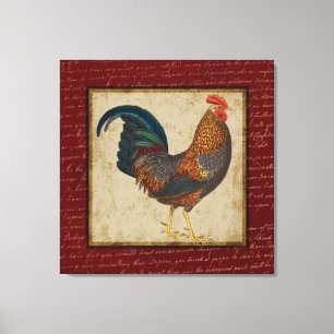 Toile Rooster rouge