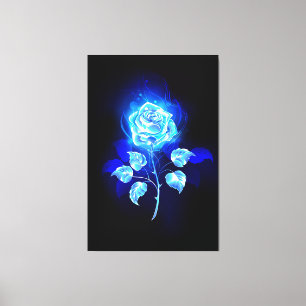 Toile Rose bleu brûlant