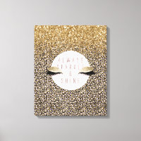 Rose Blush or Empreinte de léopard Glitzy yeux
