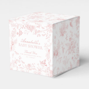 Toile Rose De Jouy Baby shower Floral Ballotins