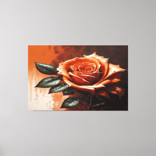 Toile Rose gothique orange