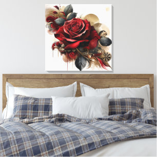 Toile Rose rouge