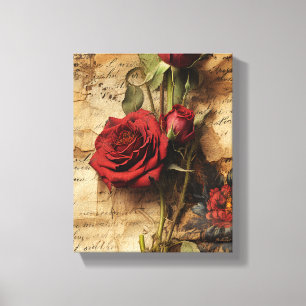 Toile Rose vintage