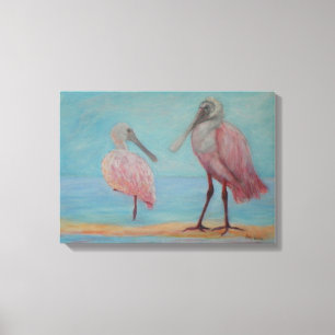 Toile ROSEATE SPOONBILLS IN FLORIDA Canvas Print