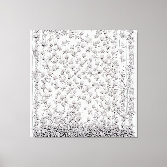 Toile Roses blanches A (Recto)