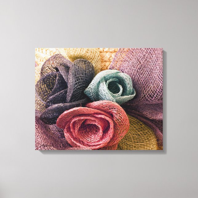 Toile Roses de la Raffie (Recto)