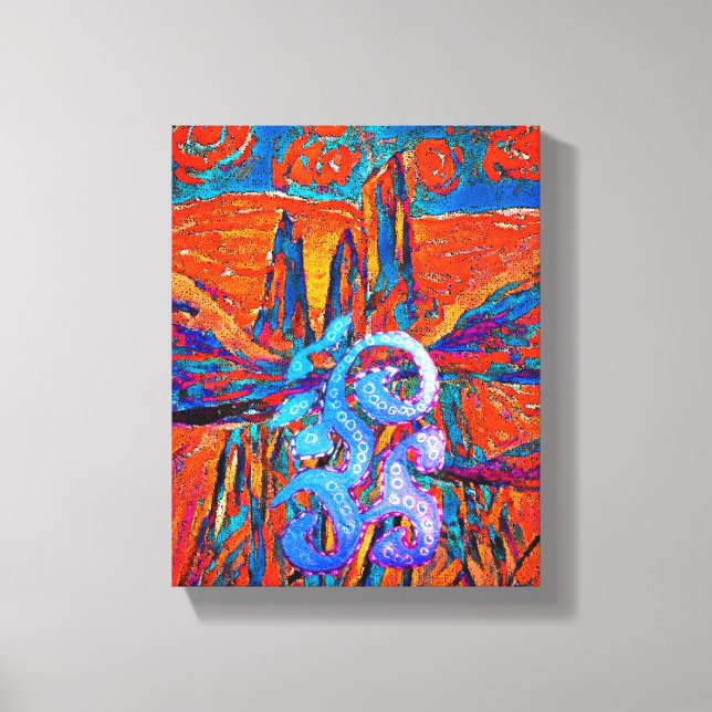 Toile Roses impressionnants dans le ciel (Recto)