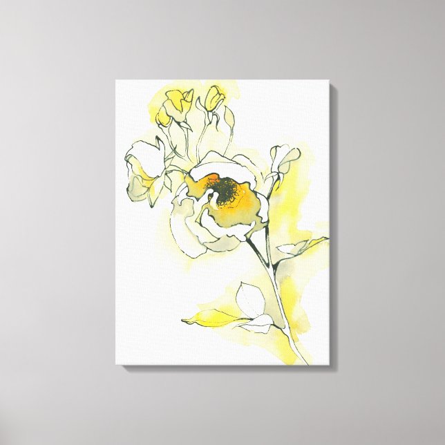 Toile Roses jaune et blanc (Recto)