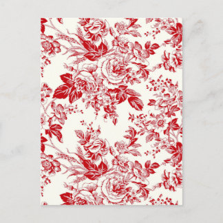 Toile Roses Postcard