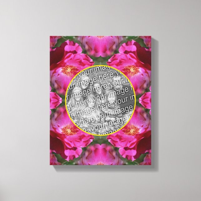 Toile Roses Roses Rose Florale Créez votre propre photo (Recto)