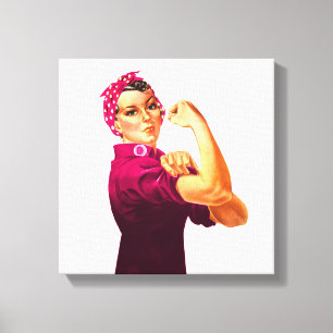 Toile Rosie Le Riveter - Cancer Rose