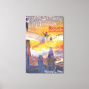 Toile Rouen, France - Pilote et Avion