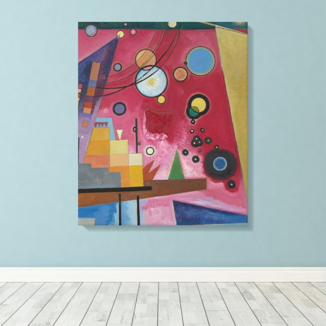 Toile Rouge lourd par Wassily Kandinsky (Insitu (Plancher de Bois))
