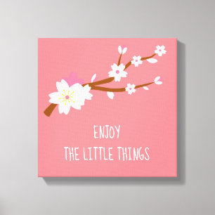 Toile Rouge rose Sakura Cherry Blossom Japonais
