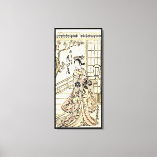 Toile Rouleau vintage japonais frais de dame de geisha