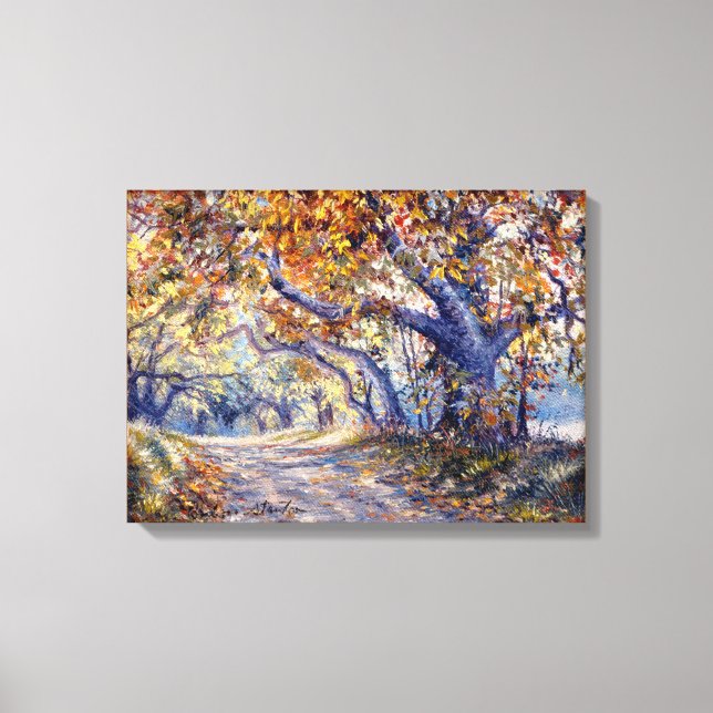 Toile "Route d'automne" Canivas étirées Imprimer (Recto)