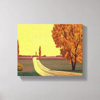 Toile Route En Automne - Oeuvre du Grand Hiroshi Nag