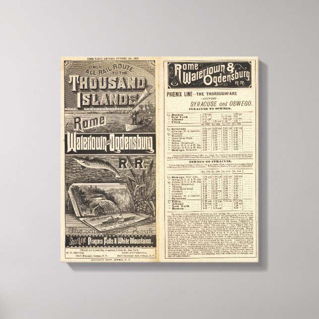 Toile Route ferroviaire vers les Mille Îles (Recto)