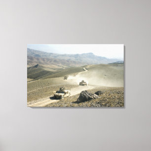 Toile Routes rocailleuses transversales de montagne de