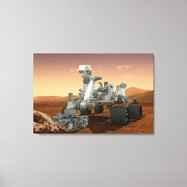Toile Rover Curiosity Du Laboratoire Scientifique Mars.  (Recto)