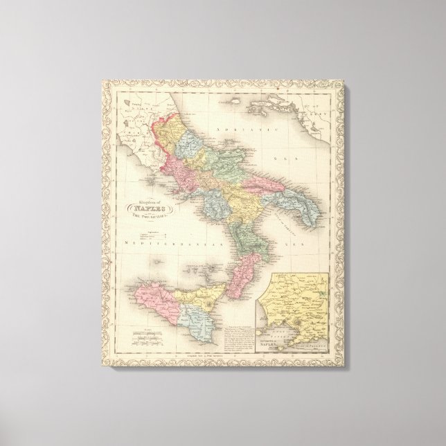 Toile Royaume de Naples ou les Deux Sicilies (Recto)