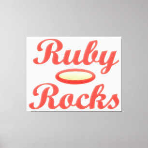 Toile Ruby Rocks design rouge et crème moelleuse