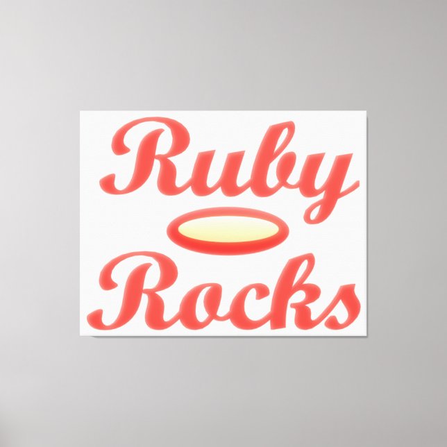 Toile Ruby Rocks design rouge et crème moelleuse (Recto)