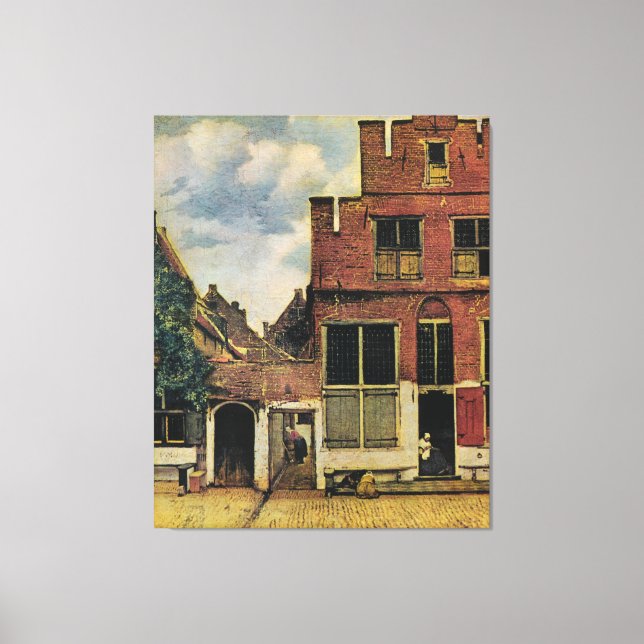 Toile Rue de Johannes Vermeer à Delft (vers 1660) (Recto)