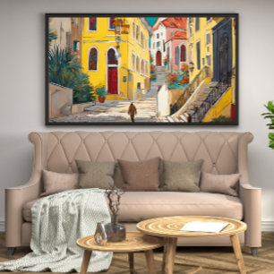 Toile Rue de la vieille ville mexicaine