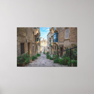 Toile Rue de pierre étroite à Malte