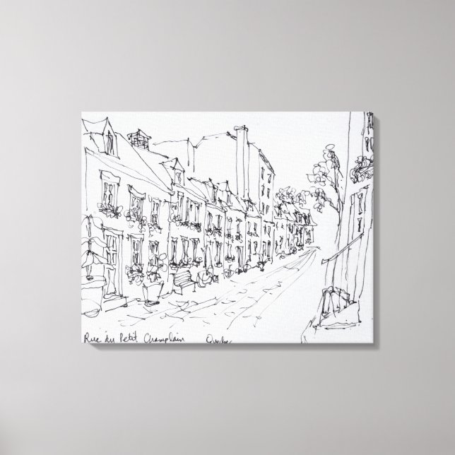 Toile Rue du Petit Champlain, Québec, Canada (Recto)