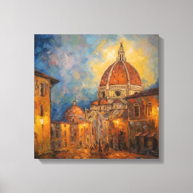 Toile Rue italienne | Florence, Italie | Voyage (Recto)