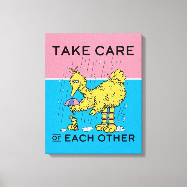 Toile Rue Sésame | Big Bird Prenez soin de vous (Recto)