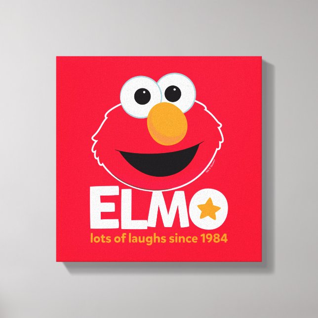 Toile Rue Sésame | Elmo Beaucoup de rires depuis 1984 (Recto)