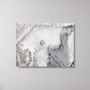 Toile Rues de glace et de nuage en mer d'Okhotsk