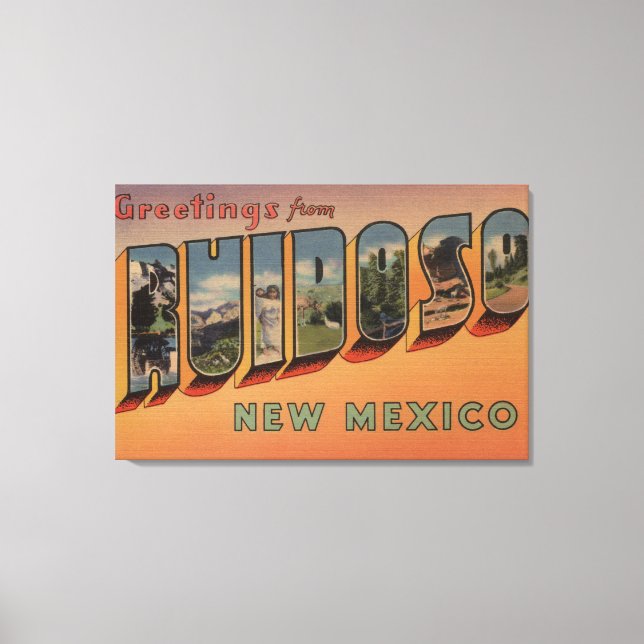 Toile Ruidoso, Nouveau-Mexique - Scènes de grandes lettr (Recto)