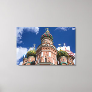 Toile Russie, Moscou, Carré rouge. St Basil's 2