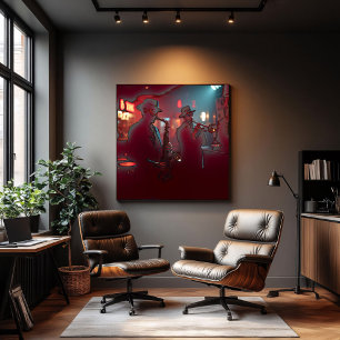 Toile Rythme nocturne énergie de jazz