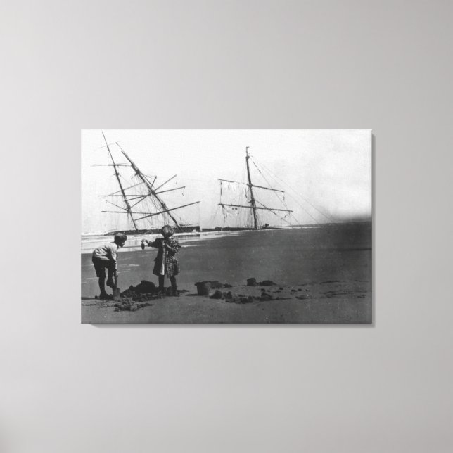 Toile S.S. Alice McDonald Wreck Péninsule Ilwaco (Recto)