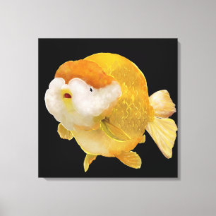 Toile Sa Majesté Golden Ranchu Gold Fish