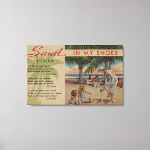 Toile Sable en mes chaussures et Floride PoemFlorida