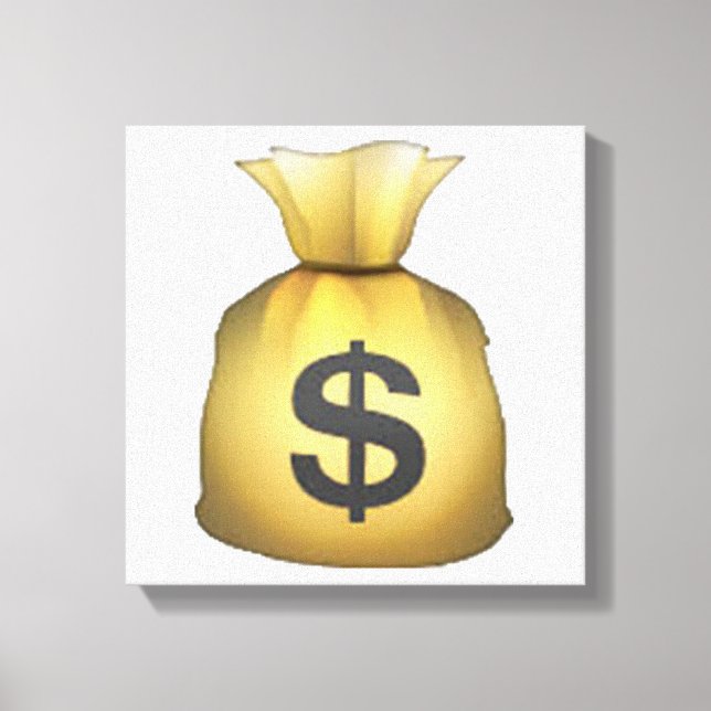 Toile Sac d'argent - Emoji (Recto)