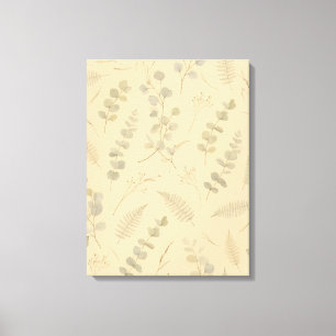 Toile Sage Botanique Eucalyptus Fleur Pressée Minimalist