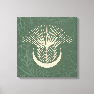 Toile Sage Green Serenity : Boho géométrique