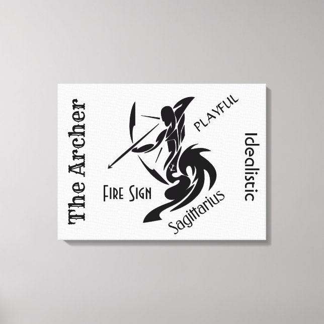 Toile Sagittarius signe et symbole zodiaque (Recto)
