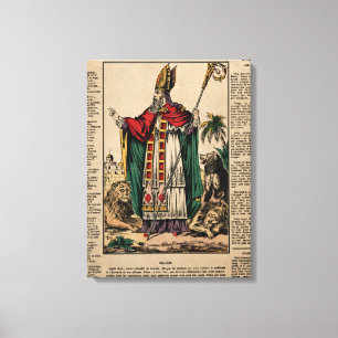 Toile Saint Blaise. Lithographie colorée v
