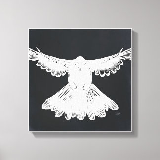 Toile Saint Esprit Dove Design Comic Style No 2 Noir