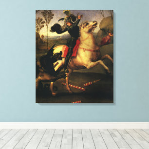 Toile Saint Georges combattant le Dragon de Raphaël Sanz