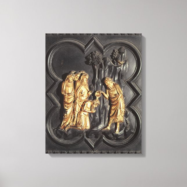 Toile Saint Jean Baptiste baptisant dans la rivière (Recto)